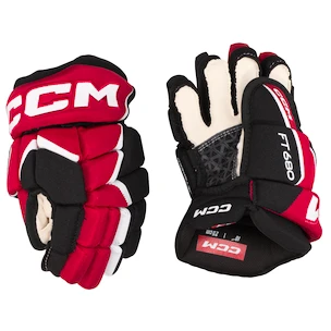 Eishockeyhandschuhe CCM JetSpeed FT680 Black/Red/White Junior 12 Zoll