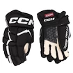 Eishockeyhandschuhe CCM JetSpeed FT680 Black/White Junior 12 Zoll