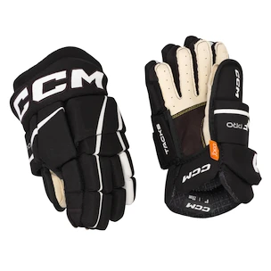 Eishockeyhandschuhe CCM Tacks XF PRO Black/White Bambini (Youth) 9 Zoll