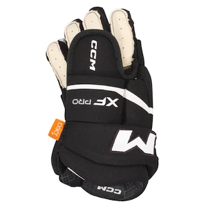 Eishockeyhandschuhe CCM Tacks XF PRO Black/White Bambini (Youth) 9 Zoll