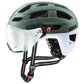 Fahrradhelm Uvex Finale Visor V Moss Green-Cloud M (S4109770400)