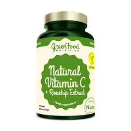 GreenFood Natural Vitamin C + Rosehip Extract 60 caps