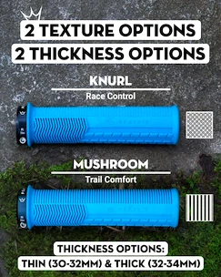 Griffe PEATY'S  Monarch knurl thick black (pgm-knl-thk-blk-20)