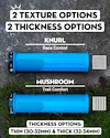 Griffe PEATY'S  Monarch knurl thick turquoise (pgm-knl-thk-trq-20)