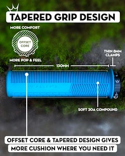 Griffe PEATY'S  Monarch knurl thin slate (pgm-knl-thn-slt-20)