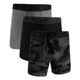 Herren Boxer Shorts Under Armour Perf Tech Print 6in 3Pack Black