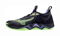 Herren Hallenschuhe Mizuno  WAVE MOMENTUM 3 Evening Blue/Techno Green/Iolite