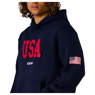 Herren Hoodie CCM  Flag Hood Team USA Navy