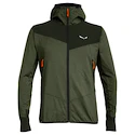 Herren Hoodie Salewa  Agner Hybrid PL/DST M FZ Hdy Dark Olive Melange/0910