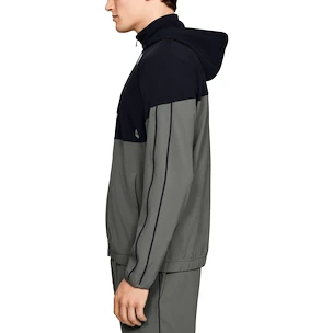 Herren Hoodie Under Armour  Athlete Recovery Woven Warm Up Top green S
