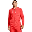 Herren Hoodie Under Armour  RIVAL TERRY FZ HD Red