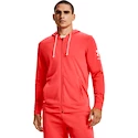 Herren Hoodie Under Armour  RIVAL TERRY FZ HD Red