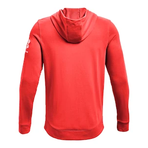 Herren Hoodie Under Armour  RIVAL TERRY FZ HD Red M