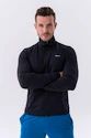 Herren Jacke Nebbia  Long sleeved w hoodie Sporty Zipper Jacket with side pockets “Control” 332 black M
