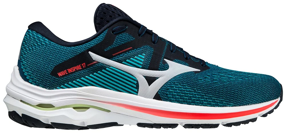 Herren Laufschuhe Mizuno Wave Inspire Wave Inspire 17 Gibraltor Sea Nimbus Cloud Ignition Red Sportega