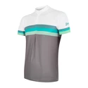 Herren Radtrikot Sensor  Cyklo Summer Stripe Grey/Green