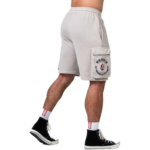 Herren Shorts Nebbia NEBBIA x OLYMPIA Washed Loose Fit Cargo Shorts LEGACY 787 light grey 3XL