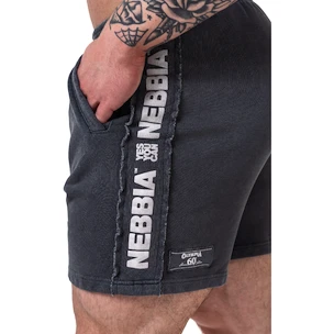 Herren Shorts Nebbia NEBBIA x OLYMPIA Washed Sweat Shorts LEGEND 786 black L