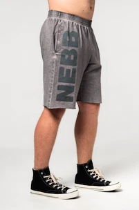 Herren Shorts Nebbia  Washed-off Gym Sweatshorts NO BS 367 Light Grey