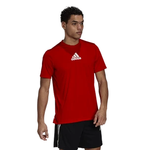 Herren T-Shirt adidas Aeroready 3-Stripes Back Tee Scarlet