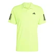 Herren T-Shirt adidas  Club 3 Stripes Polo Lucid Lemon