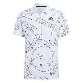 Herren T-Shirt adidas Club Graphic Polo White