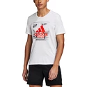 Herren T-Shirt adidas  Fast GFX white