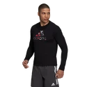 Herren T-Shirt adidas  Fast Graphic LS Tee Black