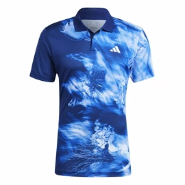 Herren T-Shirt adidas Melbourne Tennis HEAT.RDY FreeLift Polo Shirt Blue
