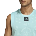 Herren T-Shirt adidas  Paris Sleeveless Aqua