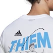 Herren T-Shirt adidas  Thiem Graphic Tee White