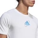 Herren T-Shirt adidas  Thiem Graphic Tee White