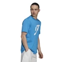 Herren T-Shirt adidas  Thiem Logo Graphic Tee Blue