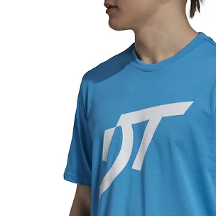 Herren T-Shirt adidas  Thiem Logo Graphic Tee Blue