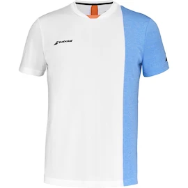 Herren T-Shirt Babolat Play Crew Neck Tee Men White/Blue