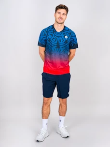 Herren T-Shirt BIDI BADU  Colortwist Tee Dark Blue/Red