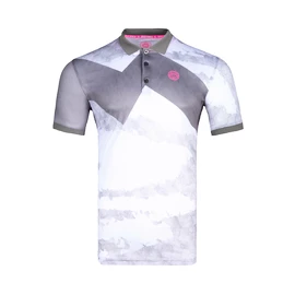 Herren T-Shirt BIDI BADU Idir Tech Polo White/Grey