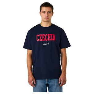 Herren T-Shirt CCM  Flag Tee Team CZE Navy