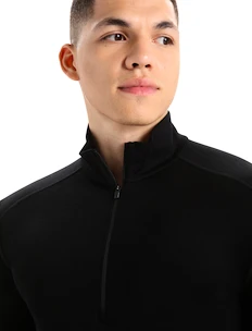 Herren T-Shirt Icebreaker  M 260 Tech LS Half Zip Black
