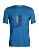 Herren T-Shirt Icebreaker  Tech Lite II SS Tee Waschbar Wandering Azul XL
