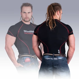 Herren T-Shirt MadMax MSW901 Black/Red