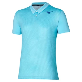 Herren T-Shirt Mizuno Charge Shadow Polo Blue Glow