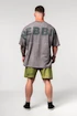 Herren T-Shirt Nebbia  Washed-off Oversized Heavyweight Cotton T-shirt NO SHORTCUTS 369 Light Grey