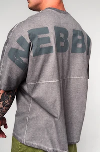 Herren T-Shirt Nebbia  Washed-off Oversized Heavyweight Cotton T-shirt NO SHORTCUTS 369 Light Grey