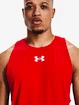 Herren T-Shirt Under Armour  BASELINE COTTON TANK-RED