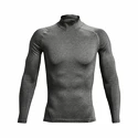 Herren T-Shirt Under Armour  HeatGear Armour Comp Mock LS Gray