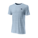 Herren T-Shirt Wilson  Kaos Rapide Seamless Crew II Blue Fog