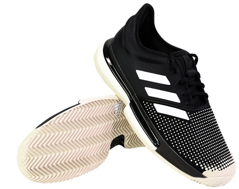 Herren Tennisschuhe adidas SoleCourt Boost M Clay Black White Sportega