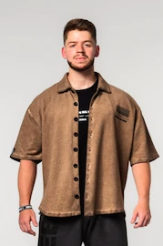 Herrenhemd Nebbia Washed-off Oversized Shirt 90s THROWBACK 347 Light Brown