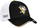 Kappe Fanatics   Authentic Pro Draft Structured Trucker-Podium Pittsburgh Penguins